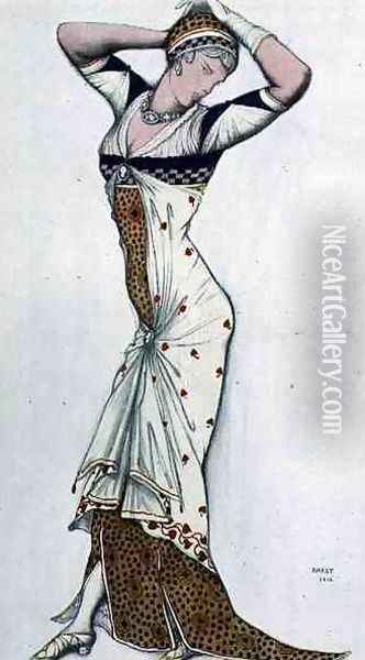 Design from A Fantasy of Modern Costume, 1912 Oil Painting - Leon Samoilovitch Bakst