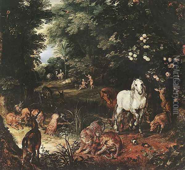 The Original Sin (detail) 1616 Oil Painting - Jan The Elder Brueghel