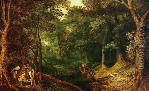 Ambush in the Woods Oil Painting - Jan The Elder Brueghel