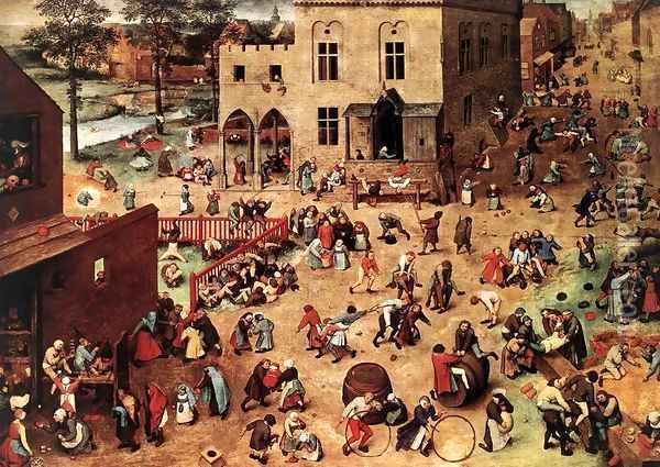 Children's Games 1559-60 Oil Painting - Jan The Elder Brueghel