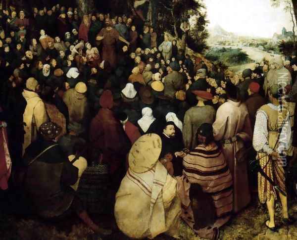 The Sermon of St John the Baptist (detail) 1566 Oil Painting - Jan The Elder Brueghel
