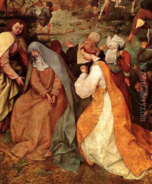 Christ Carrying the Cross (detail) 1564 Oil Painting - Jan The Elder Brueghel