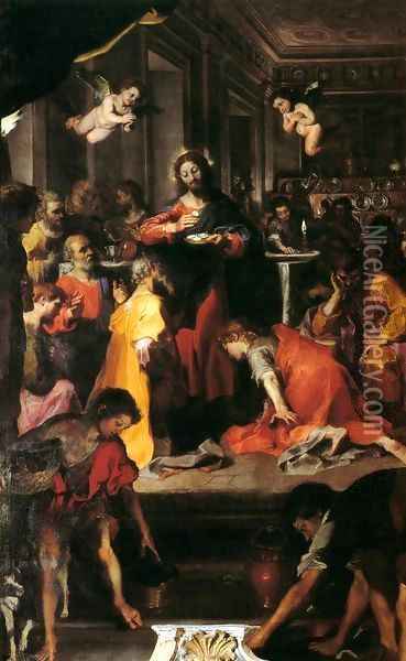 The Institution of the Eucharist Oil Painting - Federico Fiori Barocci