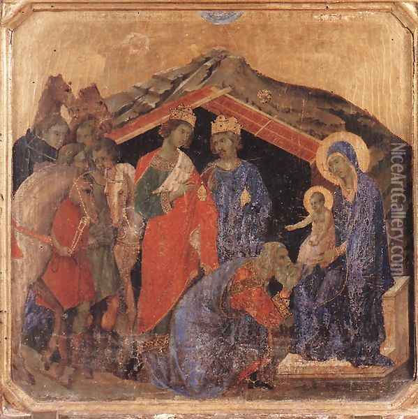 Adoration of the Magi 1308-11 Oil Painting - Duccio Di Buoninsegna