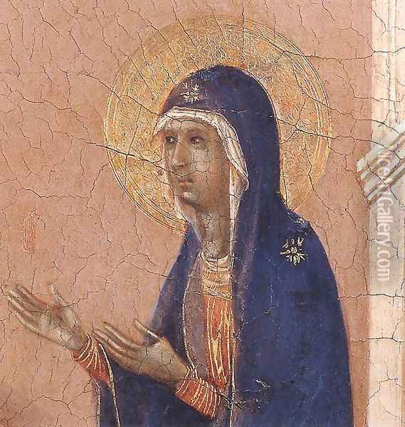 Announcement of Death to the Virgin (detail 1) 1308-11 Oil Painting - Duccio Di Buoninsegna