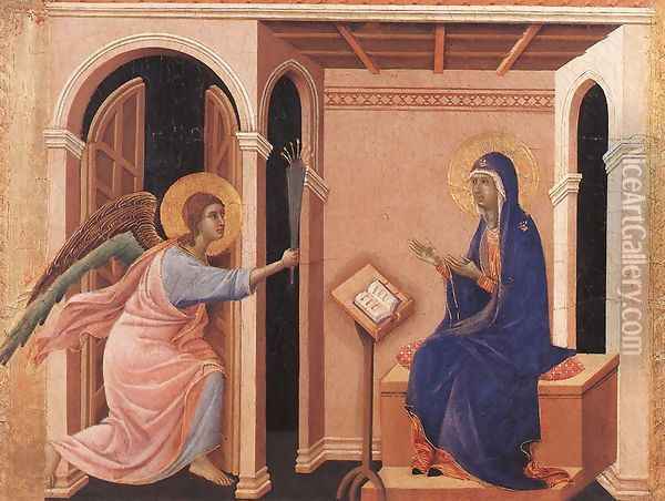 Announcement of Death to the Virgin 1308-11 Oil Painting - Duccio Di Buoninsegna