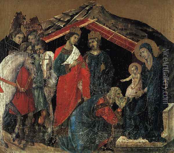 The Maesta Altarpiece (detail from the predella featuring 