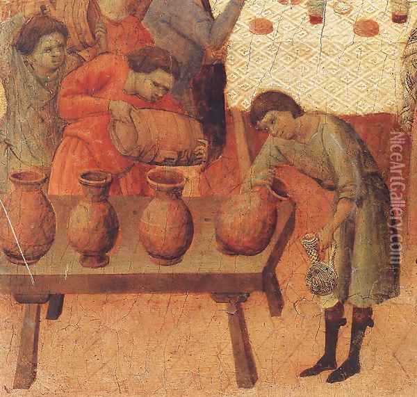 Wedding at Cana (detail) 1308-11 Oil Painting - Duccio Di Buoninsegna