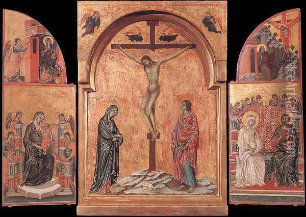 Triptych 1305-08 Oil Painting - Duccio Di Buoninsegna