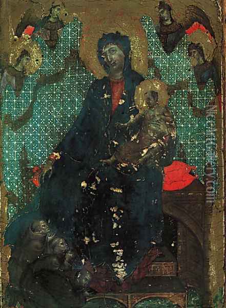 The Madonna of the Franciscans 1287-88 Oil Painting - Duccio Di Buoninsegna