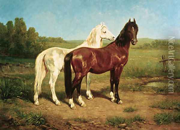 American Mustangs Oil Painting - Rosa Bonheur