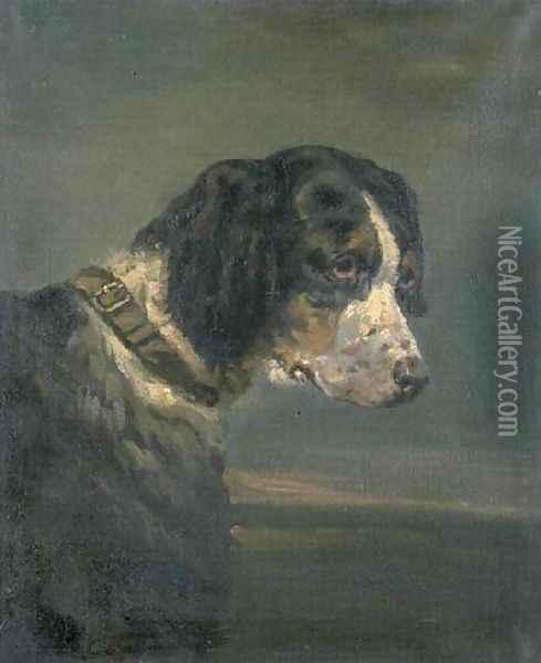 Head of Dog Oil Painting - Rosa Bonheur
