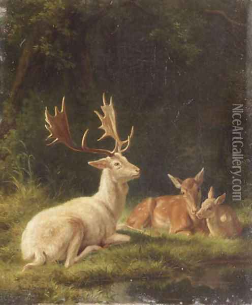 Deer in a Landscape Oil Painting - Rosa Bonheur