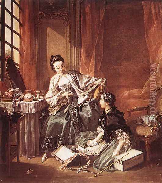 The Milliner (The Morning) 1746 Oil Painting - Francois Boucher