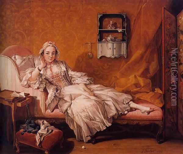 Madame Boucher 1743 Oil Painting - Francois Boucher