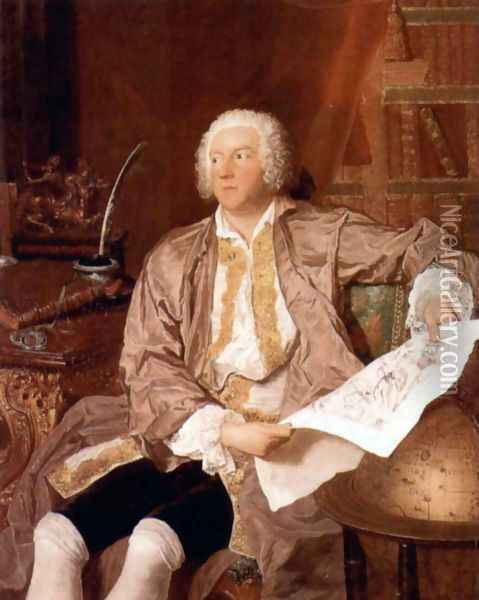 Portrait of the Swedish ambassador C. G. Ticino Oil Painting - Francois Boucher