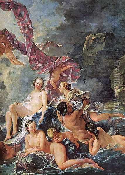 The Triumph of Venus (detail) Oil Painting - Francois Boucher