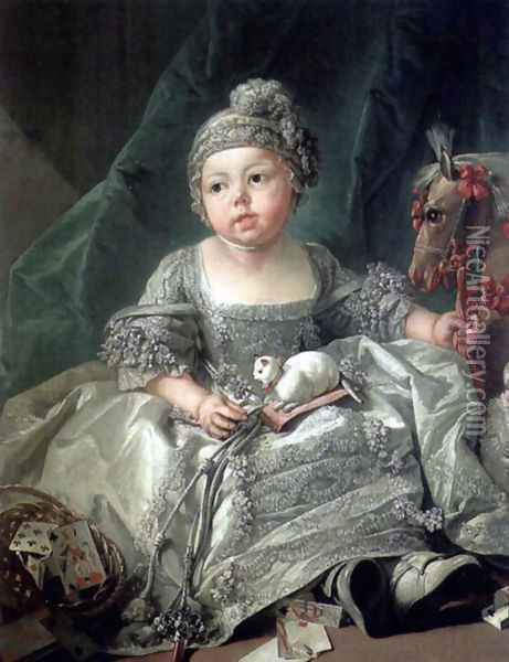 Portrait of Louis Philippe Joseph, Duke of Montpensier as a child Oil Painting - Francois Boucher