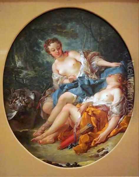 Companions of Diana Oil Painting - Francois Boucher