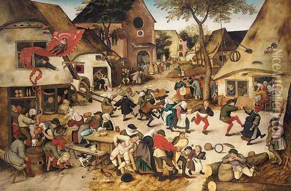 The Kermesse of St George 1628 Oil Painting - Pieter The Younger Brueghel