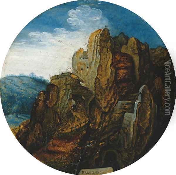 A mountainous landscape (La Source) Oil Painting - Pieter The Younger Brueghel