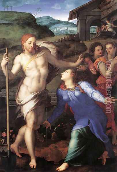 Noli me tangere (Touch Me Not) Oil Painting - Agnolo Bronzino
