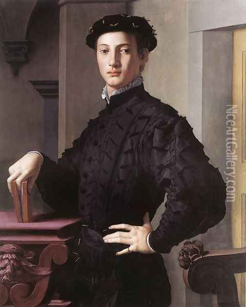 Portrait of a Young Man, c. 1540 Oil Painting - Agnolo Bronzino