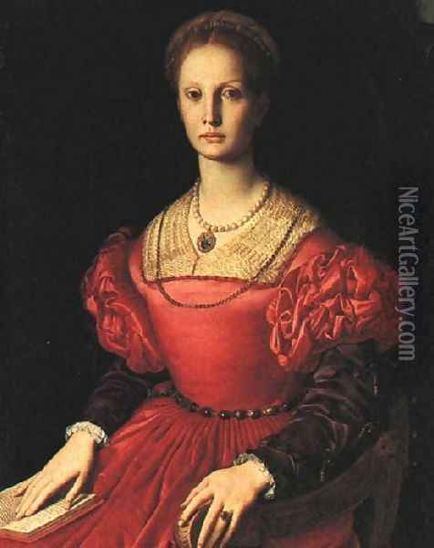 Portrait of Lucrezia Panciatichi c. 1540 Oil Painting - Agnolo Bronzino
