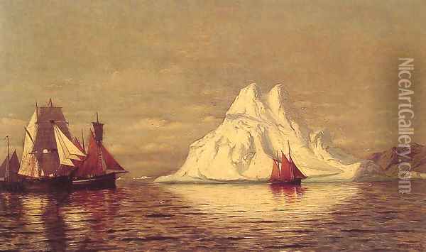 Ships And Iceberg Oil Painting - William Bradford