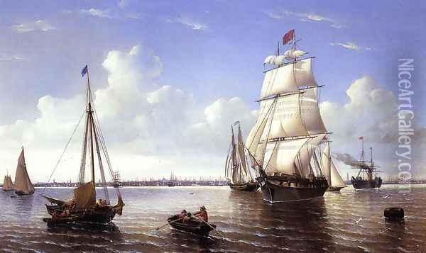 Boston Harbor Oil Painting - William Bradford