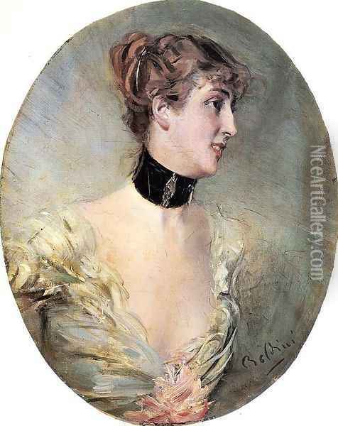 The Countess Ritzer Oil Painting - Giovanni Boldini