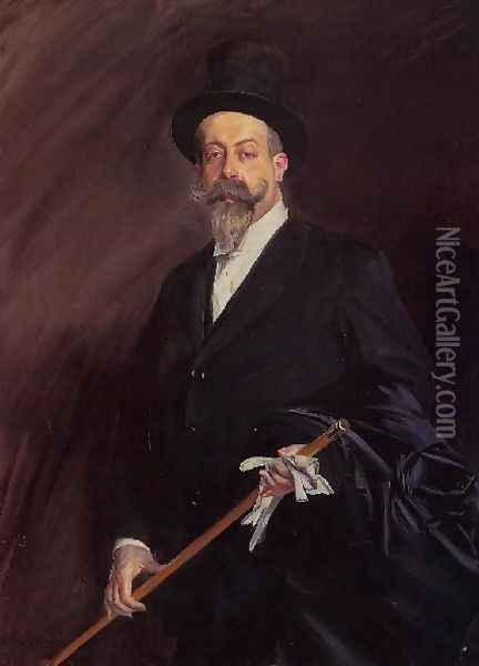 Portrait Of Willy The Writer Henri Gauthier Villarscirca Oil Painting - Giovanni Boldini