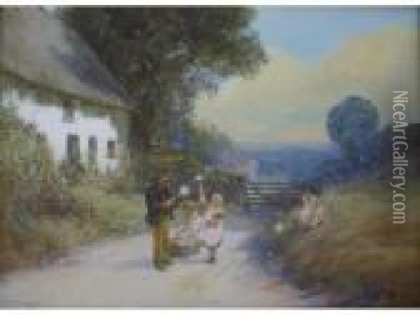 Windmills, Holsworthy, Devon Oil Painting - John White