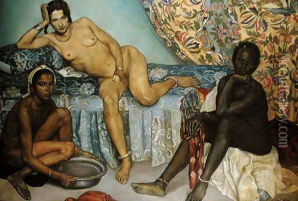 Harem Oil Painting - Emile Bernard