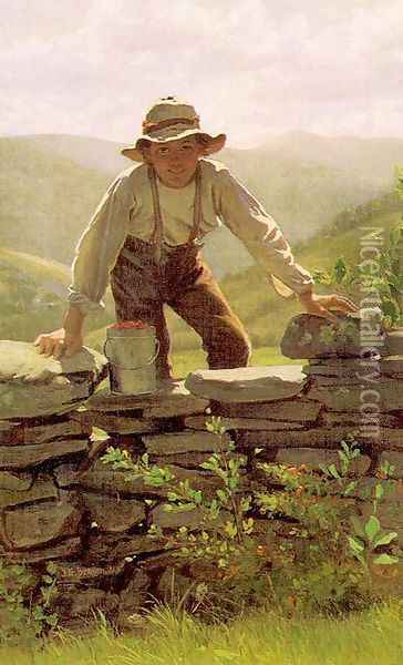 The Berry Boy 1877 Oil Painting - John George Brown