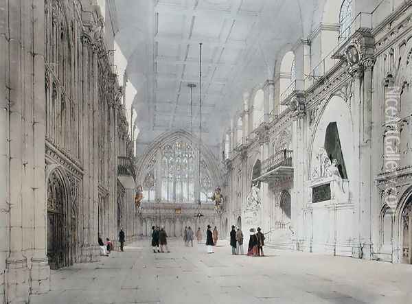 The Guildhall, Interior, 1842 Oil Painting - Thomas Shotter Boys