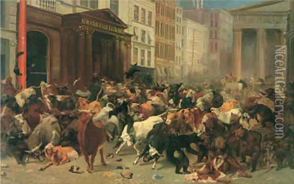 The Bulls And The Bears In The Market Oil Painting - William Holbrook Beard