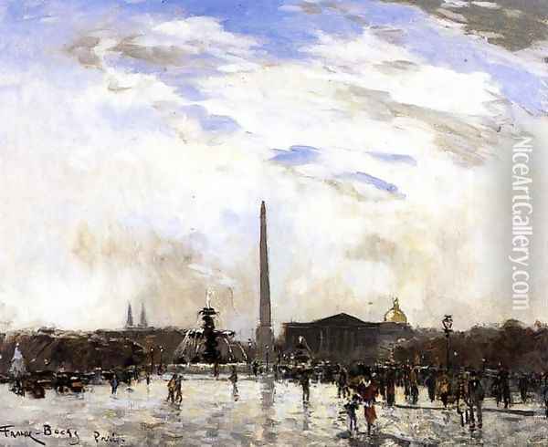 Place De La Concorde Paris Oil Painting - Frank Myers Boggs