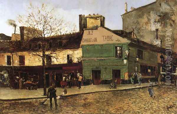 Street Scene In Paris Oil Painting - Frank Myers Boggs
