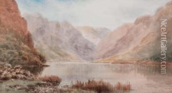 Upper Lake, Glendalough, Co. Wicklow Oil Painting - Alexander Williams