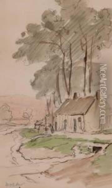 Cottage On The Dodder Oil Painting - Alexander Williams