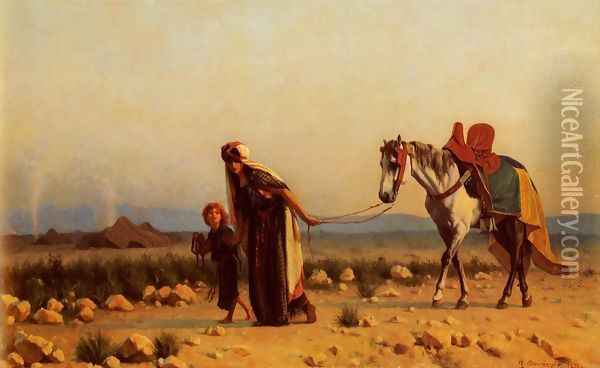 Traveling with Prized Horse 1871 Oil Painting - Gustave Clarence Rodolphe Boulanger