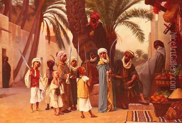 A Tale of 1001 Nights Oil Painting - Gustave Clarence Rodolphe Boulanger