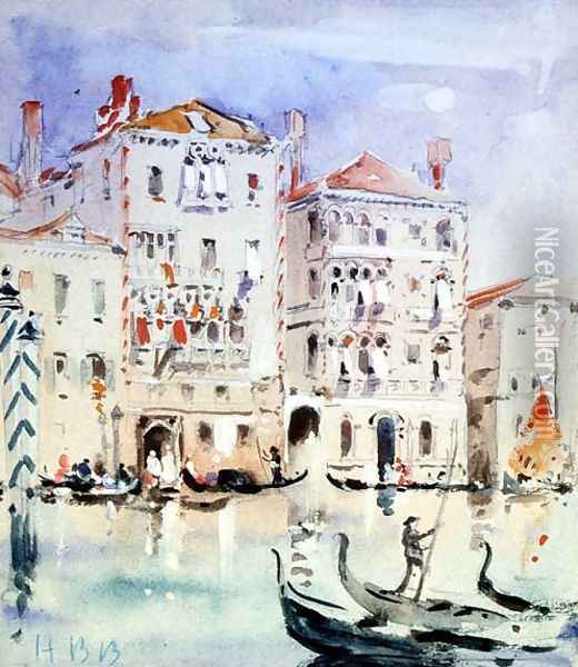 Palazzo Dario, Venice Oil Painting - Hercules Brabazon Brabazon