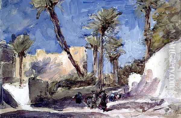 The Date Palms at Elche, Spain Oil Painting - Hercules Brabazon Brabazon
