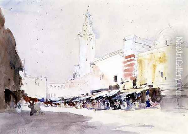 Street market, Morocco Oil Painting - Hercules Brabazon Brabazon