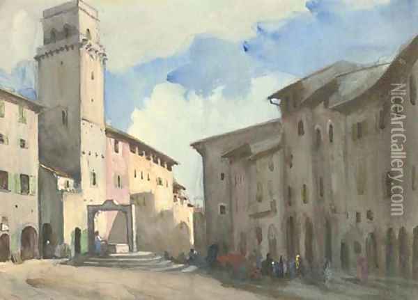 San Gimignano, Italy Oil Painting - Hercules Brabazon Brabazon
