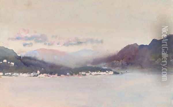 View over an Italian lake Oil Painting - Hercules Brabazon Brabazon