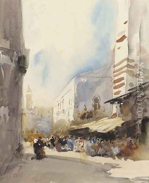 A street scene in Cairo Oil Painting - Hercules Brabazon Brabazon
