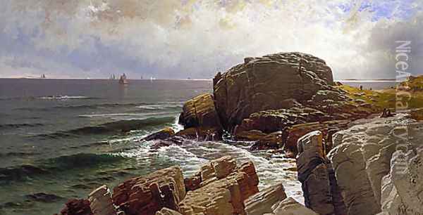 Castle Rock, Marblehead Oil Painting - Alfred Thompson Bricher